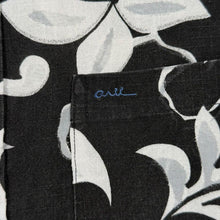 Load image into Gallery viewer, Vintage Arii Tahiti Hawaiian Tropical Floral Pattern Black White Grey Cotton Shirt
