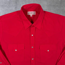Load image into Gallery viewer, Vintage Sheplers Cowboy Western Classic Red Long Sleeve Popper Shirt
