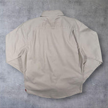 Load image into Gallery viewer, Wrangler Flex For Comfort Work Shirt Mens M Beige Stretch Long Sleeve
