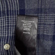 Load image into Gallery viewer, Barbour Inverbeg Shirt L Navy Glen Check Flannel Tailored Fit Cotton Mens
