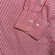Load image into Gallery viewer, GANT Broadcloth Banker Shirt Mens L Red White Stripe Regular Fit Button Down
