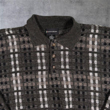 Load image into Gallery viewer, Vintage 90s Conte Di Milano Wool Blend Polo Jumper Made Italy Grandad Knit L M
