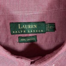 Load image into Gallery viewer, Lauren Ralph Lauren Shirt Mens 16.5 XL Red Micro Check Preppy Cotton
