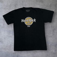 Load image into Gallery viewer, Hard Rock Cafe “Rome” Classic Souvenir Logo Spellout Graphic Black T-Shirt
