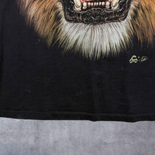 Load image into Gallery viewer, Early 00's Caballo Lion Animal Wildlife Graphic Black Cotton T-Shirt
