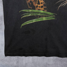 Load image into Gallery viewer, Vintage Harlequin Jaguar Cat Animal Wildlife Graphic Black Single Stitch T-Shirt
