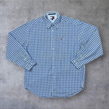 Load image into Gallery viewer, Vintage Tommy Hilfiger Classic Embroidered Mini Logo Check Long Sleeve Cotton Shirt
