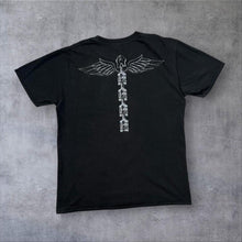 Load image into Gallery viewer, Alkehol "Ohniva Voda" Gothic Skull Spellout Graphic T-Shirt

