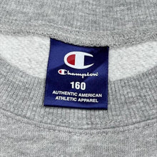 Load image into Gallery viewer, Champion Big Logo Sweatshirt Grey Size 160 Men's S Spellout Crew Neck Pullover
