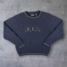 Load image into Gallery viewer, Vintage Haggar Tour "GOLF" Embroidered Spellout Blue Cotton Blend Sweatshirt
