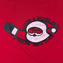 Load image into Gallery viewer, Vintage 80s Operation Santa Claus T Shirt Single Stitch Screen Stars USA Christmas
