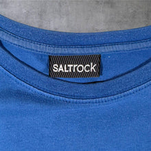 Load image into Gallery viewer, Early 00's Saltrock "Scissors Rock" Y2K Skater Cartoon Graphic Blue T-Shirt
