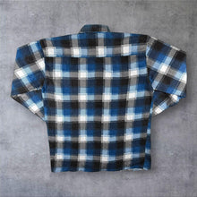 Load image into Gallery viewer, Vintage Mens Blue Plaid Flannel Shirt M 39/40 100% Cotton Check Workwear Grunge

