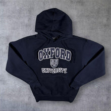 Load image into Gallery viewer, Oxford University College Logo Spellout Souvenir Navy Blue Pullover Hoodie
