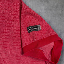 Load image into Gallery viewer, Vintage Faldo By Pringle Red Patterned Cotton Golf Short Sleeve Polo Shirt

