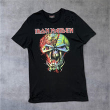 Load image into Gallery viewer, Iron Maiden Classic Skull Graphic Heavy Metal Band Distressed Effect T-Shirt

