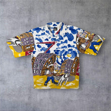 Load image into Gallery viewer, Early 00's Woodpecker Y2K Hip Hop Graffiti Graphic Polyester Short Sleeve Shirt
