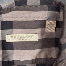 Load image into Gallery viewer, Burberry Brit Mens M Nova Check Shirt Brown Plaid Check Cotton Button Down
