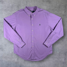 Load image into Gallery viewer, Vintage Polo Ralph Lauren Shirt Mens XL Purple Lilac Classic Fit Long Sleeve Pony Logo
