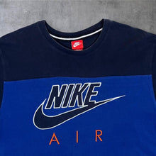 Load image into Gallery viewer, Nike Air Embroidered Big Logo Spellout Colour Block Blue T-Shirt
