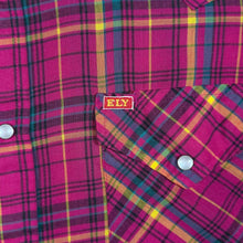 Load image into Gallery viewer, Vintage Ely Plains Cowboy Western Pink Plaid Check Popper Long Sleeve Shirt
