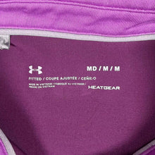 Load image into Gallery viewer, Under Armour HeatGear Womens M Purple Long Sleeve Golf Polo Shirt Fitted
