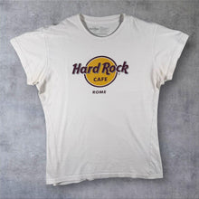 Load image into Gallery viewer, Hard Rock Cafe Rome Italy T Shirt Women's Large White Logo Cotton Souvenir Tee
