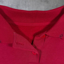 Load image into Gallery viewer, Vintage 90’s Dash Embroidered Pocket Motif Collared Red Sweatshirt
