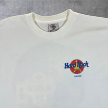 Load image into Gallery viewer, Vintage 90's Hard Rock Cafe "Dallas" Souvenir Logo Graphic White T-Shirt
