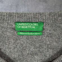 Load image into Gallery viewer, United Colors Of Benetton "Merino Italian Yarn" Wool Grey Knit Jumper
