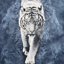 Load image into Gallery viewer, The Mountain White Tiger Animal Wildlife Navy Blue Tie Dye Cotton T-Shirt
