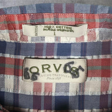 Load image into Gallery viewer, Vintage Orvis Shirt L 90s Red Blue Plaid 100% Cotton Short Sleeve
