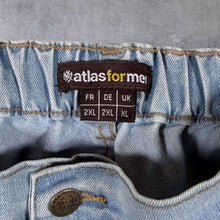 Load image into Gallery viewer, Atlas For Men Classic Blue Stretch Cotton Denim Casual Cargo Shorts
