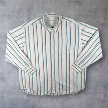 Load image into Gallery viewer, Tommy Bahama Mens XXL Silk Cotton Shirt Striped Jacquard Long Sleeve Resort
