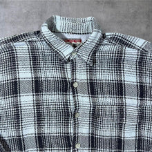 Load image into Gallery viewer, Vintage 90's American Trade Blue-Grey Black Check Long Sleeve Flannel Shirt
