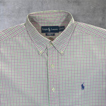 Load image into Gallery viewer, Vintage Ralph Lauren "Classic Fit" Baby Pink Check Long Sleeve Button-Up Cotton Shirt
