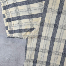 Load image into Gallery viewer, Vintage 90's Adidas Cream Grey Beige Check Cotton Short Sleeve Shirt
