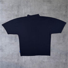 Load image into Gallery viewer, Early 00's Asics Embroidered Mini Logo Short Sleeve Navy Blue Polo Shirt
