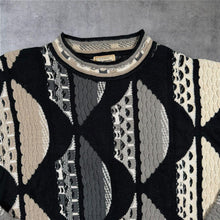 Load image into Gallery viewer, Vintage 90s Delf Sweater XL 3D Knit Acrylic Abstract Jumper Made Korea
