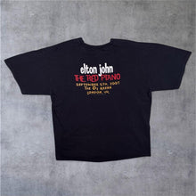 Load image into Gallery viewer, Elton John "The Red Piano" UK 2007 Pop Music Band Graphic Black Cotton T-Shirt
