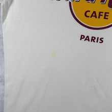 Load image into Gallery viewer, Hard Rock Cafe Paris T Shirt Mens Large White Classic Logo Souvenir Graphic Tee L
