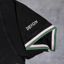 Load image into Gallery viewer, Vintage Cotton Traders Devon Rugby Union Black Green Short Sleeve Polo Shirt
