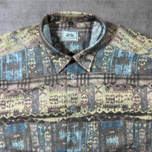 Load image into Gallery viewer, Vintage 90's Jean Chatel Crazy Abstract Patterned Long Sleeve Flannel Shirt
