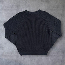 Load image into Gallery viewer, P.G. Field Mens Jumper XL Charcoal Chunky Fisherman Knit Country Crew Neck
