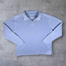 Load image into Gallery viewer, Chatham Washed Blue Quarter Zip Sweatshirt XL Nautical Preppy Coastal Pullover
