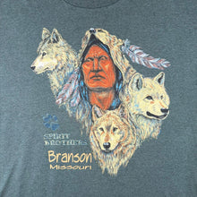 Load image into Gallery viewer, Vintage 90s Jerzees Wolf Graphic T Shirt XL Made USA Branson Missouri Nature
