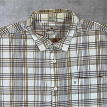 Load image into Gallery viewer, Wrangler "Casual Fit" White Beige Brown Plaid Check Long Sleeve Cotton Shirt
