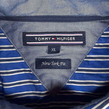 Load image into Gallery viewer, Tommy Hilfiger "New York Fit" Blue White Striped Cotton Long Sleeve Button-Down Shirt
