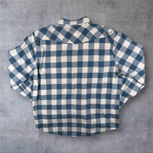 Load image into Gallery viewer, American Eagle Mens XL Western Shirt Blue Check Pearl Snap Vintage Fit Cowboy AE

