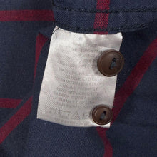Load image into Gallery viewer, Levi's Red Tab Navy Blue Burgundy Striped Short Sleeve Button-Down Shirt
